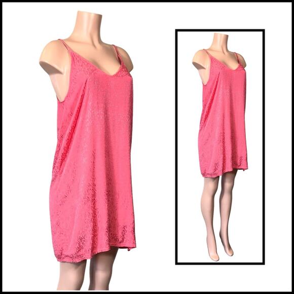 Nation LTD Penelope V Back Slip Dress in Pink SZ M $179 - Picture 3 of 11